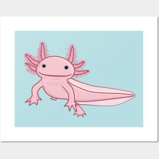 Cute Axolotl Posters and Art